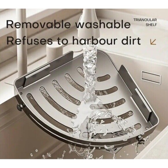 2 PCS (Shower Shelves)-(Bathroom Storage Rack)-(Plastic)-(Black)-(New)-$15.00 - Picture 4 of 11